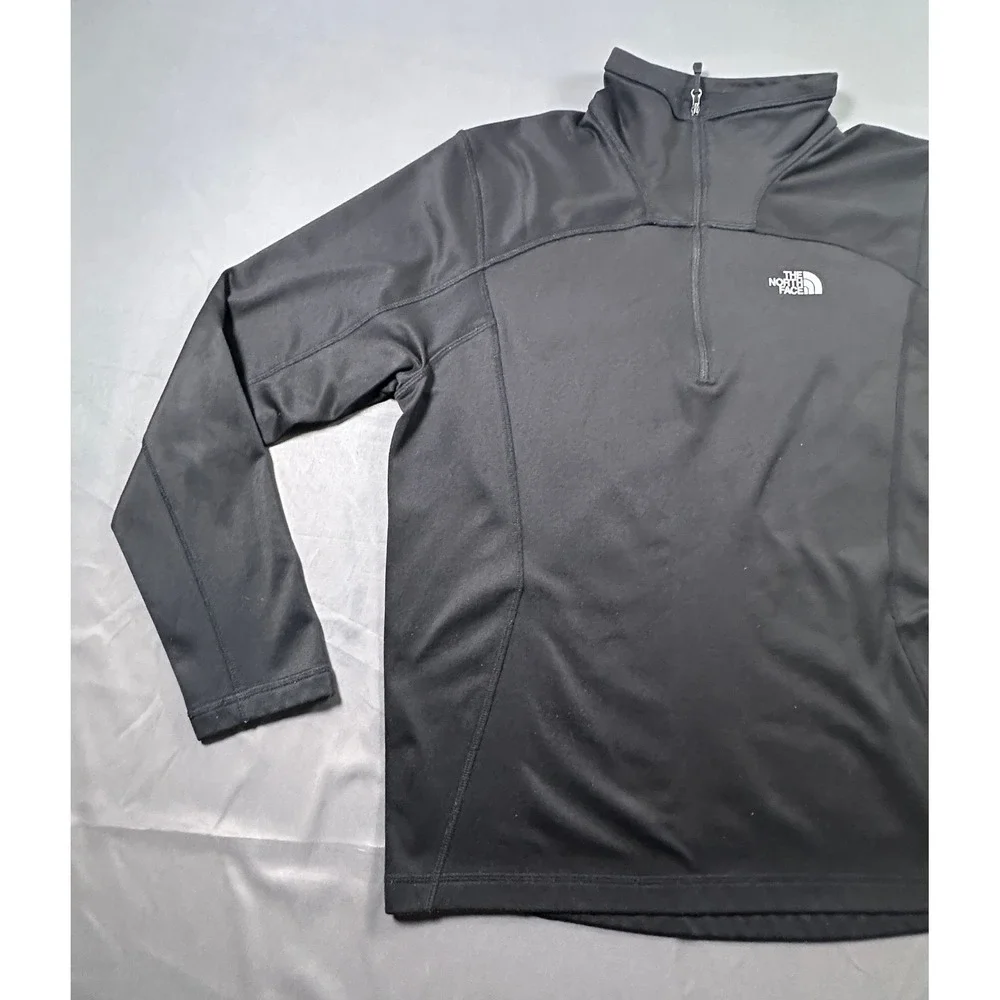 The North Face Mens Black Quarter Zip Pullover Fleece Jacket Size‎ Large